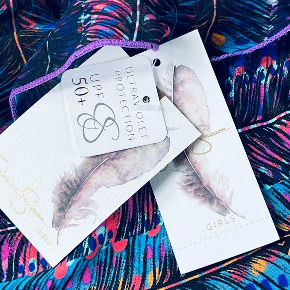 NWT Jessica Simpson purple ruffle tankini sz 2T - Picture 3 of 6